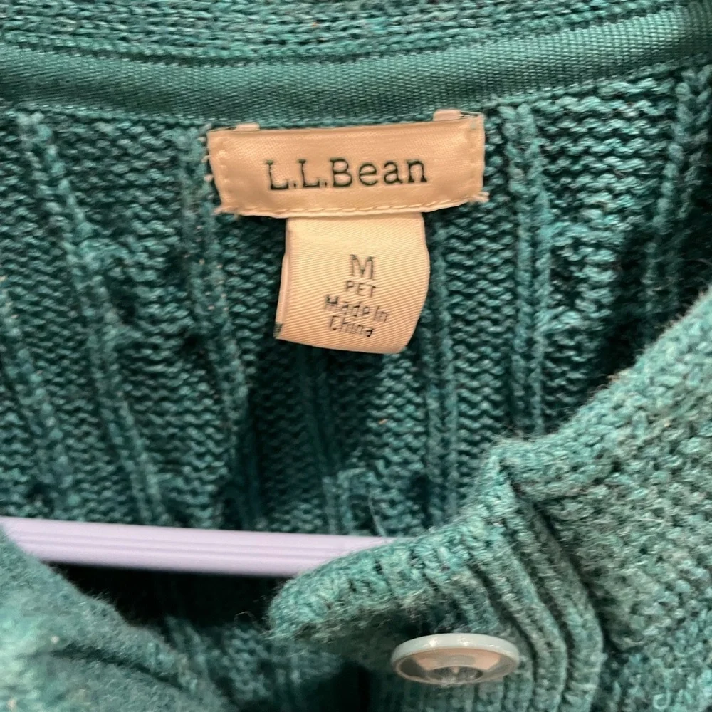 L.L Bean Cable Knit Cardigan Rare Find! - Picture 2 of 3